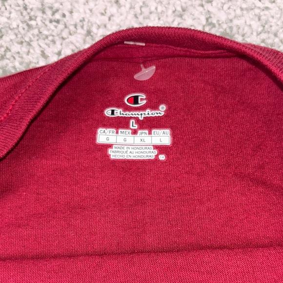 Champion University Red Short Sleeve Tee men's size‎ large - Picture 2 of 4